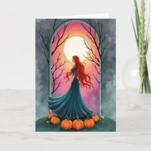 Rothaarige Verzauberin Karte