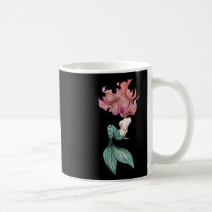Rothaariger Meerjungfrau-Aufkleber Kaffeetasse