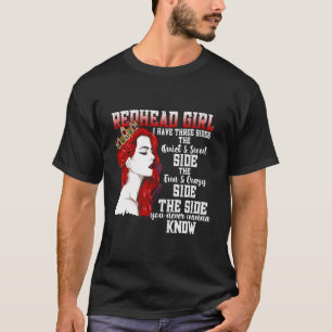Rothaariges Mädchen, ich habe drei Seiten Shirt Ro