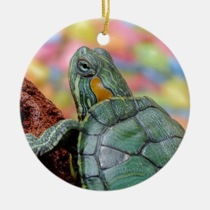 Rothaarschildkröte Keramik Ornament