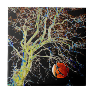 Rothalbmond Aufgehend Fliese