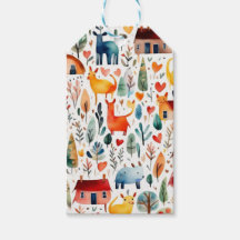 Rothäuser und Häuser niedliche Papierblätter