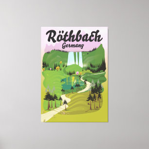 Röthbach Deutschland vintage Reiseposter Leinwanddruck