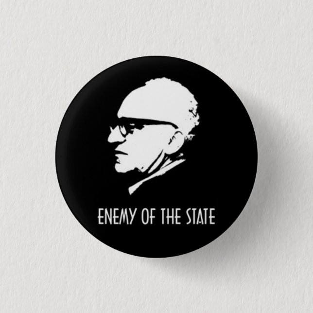 Rothbard Feind des Staat Button (Vorderseite)