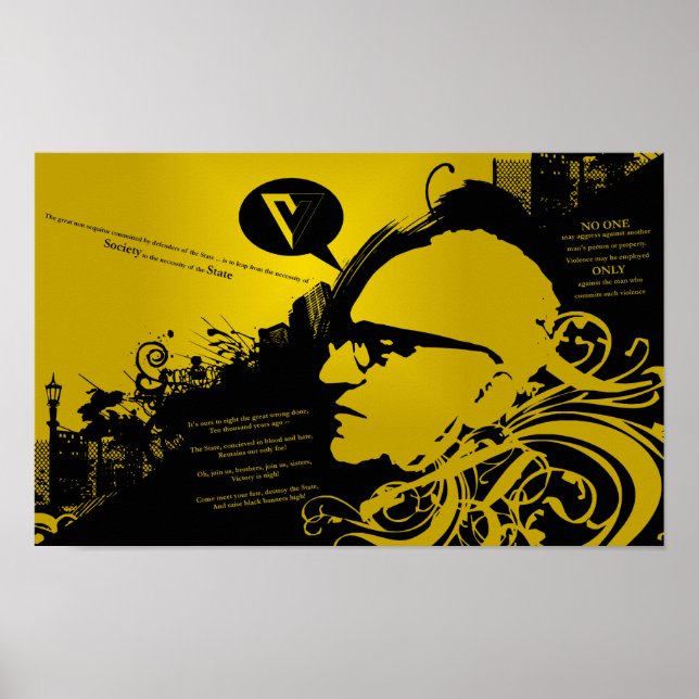 Rothbard mit Anführungszeichen Poster (Vorne)