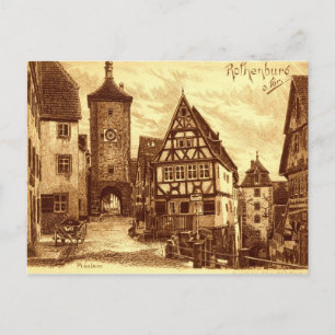 Rothenburg Deutschland 1907 Vintag Postkarte
