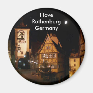 Rothenburg Deutschland in Mondlicht Magnet