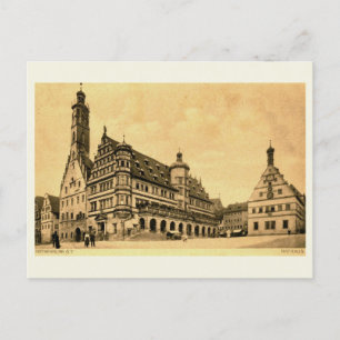 Rothenburg Deutschland Vintag Style Postkarte