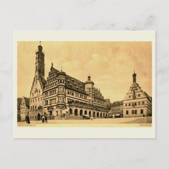 Rothenburg Deutschland Vintag Style Postkarte (Vorderseite)