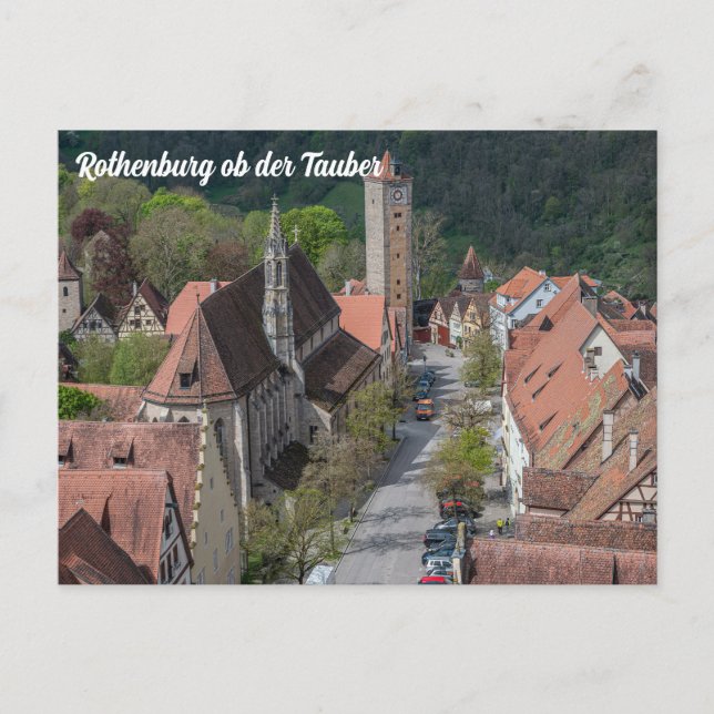 Rothenburg ob der tauber Altstadt von oben Postkarte (Vorderseite)