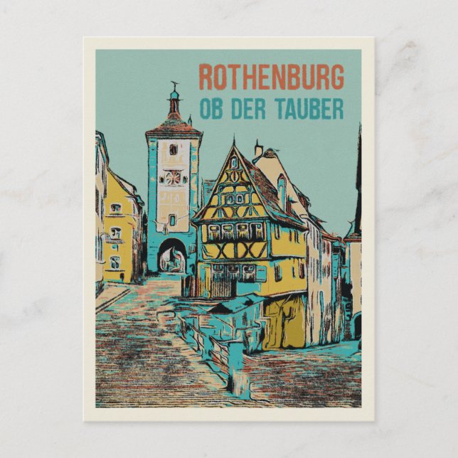 Rothenburg ob der Tauber, Bayern Postkarte (Vorderseite)