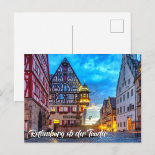 Rothenburg ob der Tauber, Deutschland Postkarte