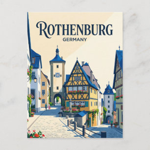 Rothenburg ob der Tauber Deutschland Postkarte