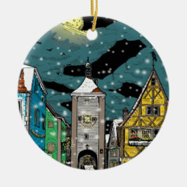 Rothenburg ob der Tauber Deutschland zu Weihnachte Keramik Ornament