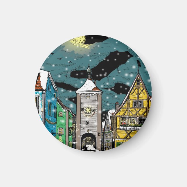 Rothenburg ob der Tauber Deutschland zu Weihnachte Magnet (Vorne)