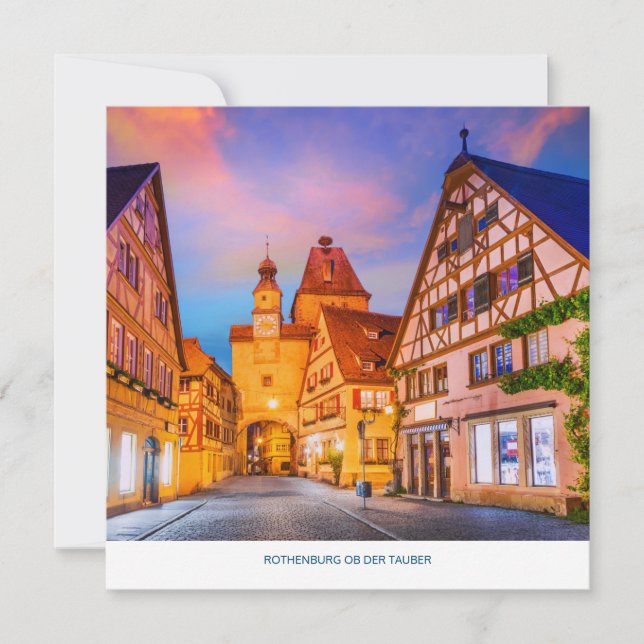 Rothenburg ob der Tauber Ferienwohnung Feiertagskarte (Vorderseite)