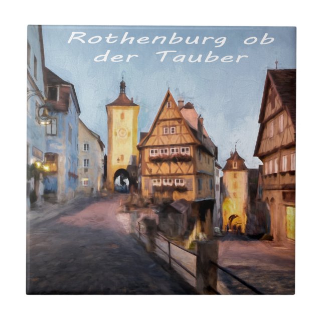 Rothenburg ob der Tauber Fliese (Vorderseite)