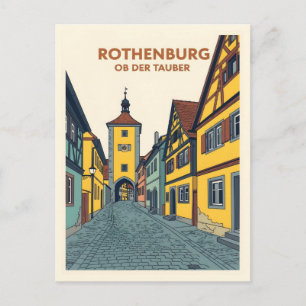 Rothenburg ob der Tauber Vintage Postkarte