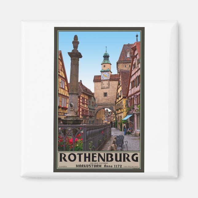 Rothenburg od Tauber - Markusturm Magnet (Vorne)