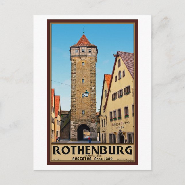 Rothenburg od Tauber - Rödertor Postkarte (Vorderseite)