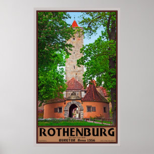 Rothenburg Schloss-Tor Poster