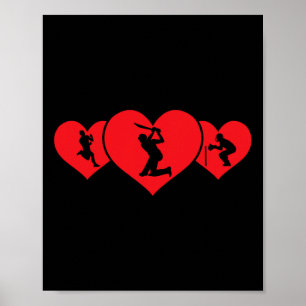 Rotherz-Cricketspielspieler Liebe Lustiger Valenti Poster