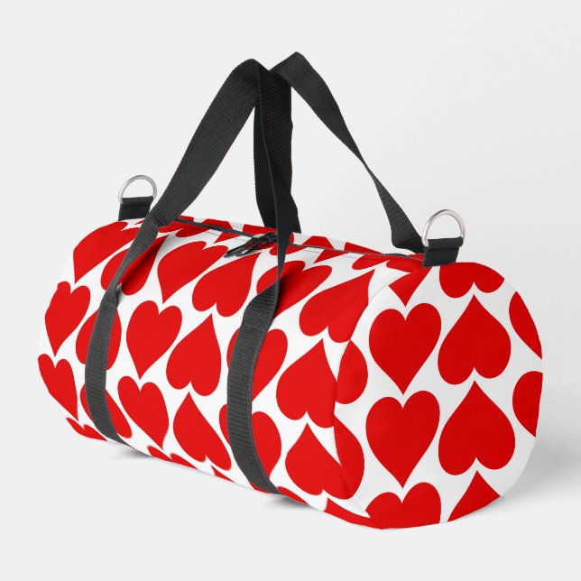 Rotherz Muster, Romantik, Liebe Duffle Bag (Linke Seite)
