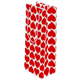 Rotherz Muster, Romantik, Liebe Geschenktüte Für Weinflaschen