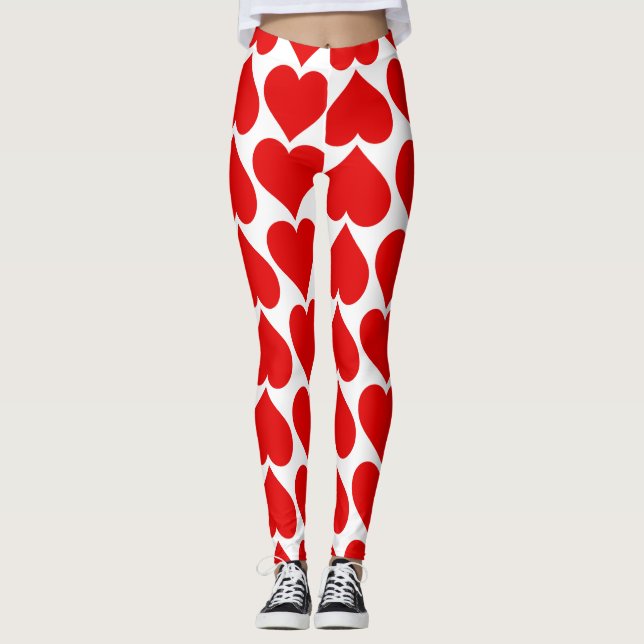 Rotherz Muster, Romantik, Liebe Leggings (Vorderseite)