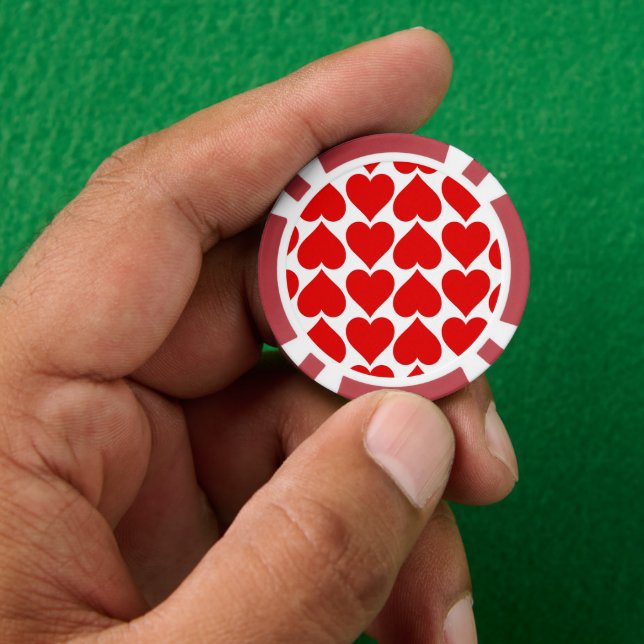 Rotherz Muster, Romantik, Liebe Pokerchips (Hand)