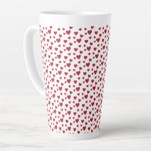 Rotherz Muster Valentinstag Latte Tasse