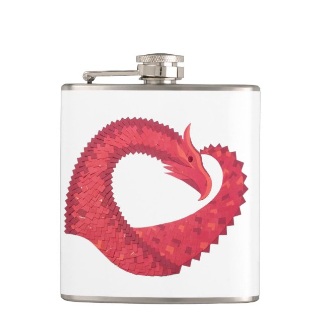 Rotherzdrache Flachmann (Vorderseite)