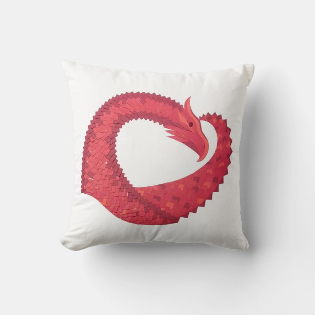 Rotherzdrache Kissen (Vorderseite)