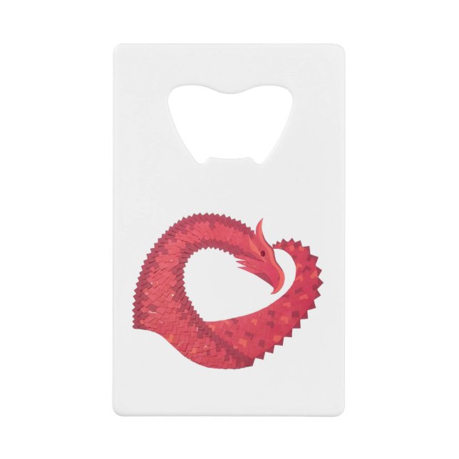 Rotherzdrache Kreditkarten Flaschenöffner (Vorderseite)