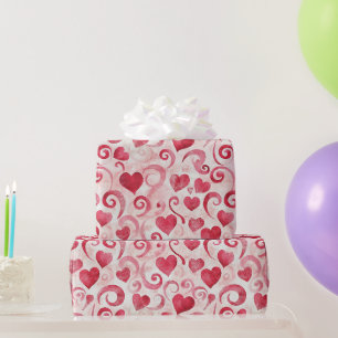 Rotherzen Geburtstag Geschenkpapier