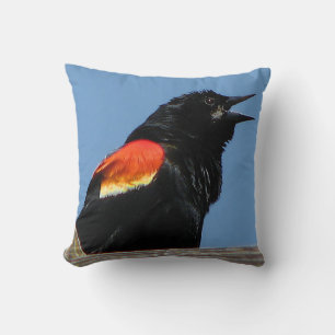 Rothinged Blackbird Animal Outdoor Pillow Kissen