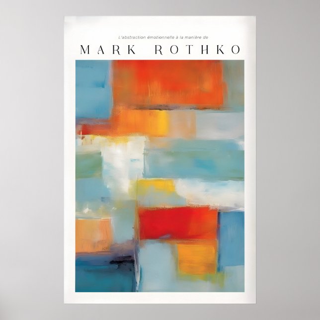 Rothko Leinwand Farb-Abstraktion Malerei Modern Poster (Vorne)