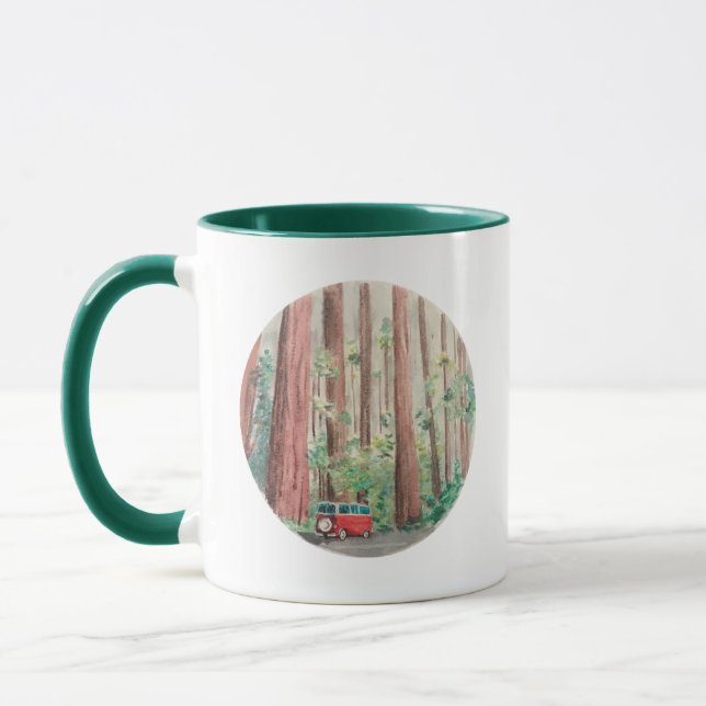 Rothölzerwatercolor-Tasse Tasse (Links)