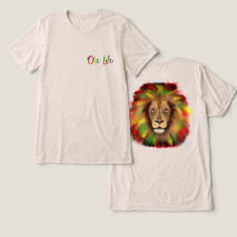 Rotholzkopf rot-gelb Jamaika eine Liebe Tri-Blend Shirt