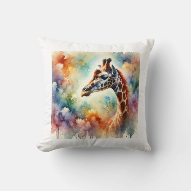 Rothschilds giraffe 150624AREF105 - Watercolor Kissen (Vorderseite)