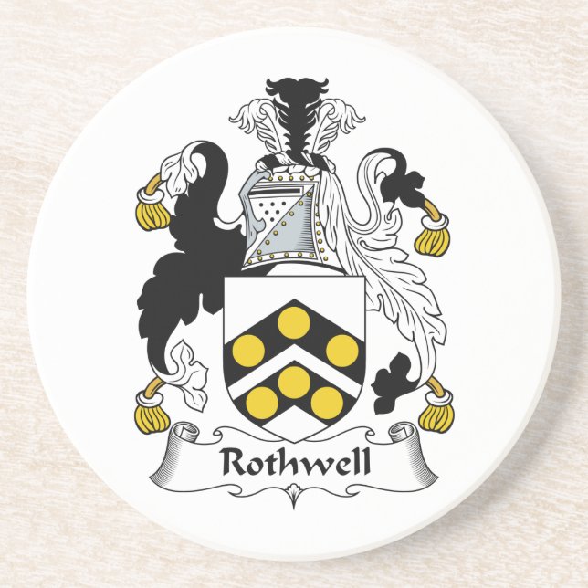 Rothwell Familienwappen Untersetzer (Vorne)