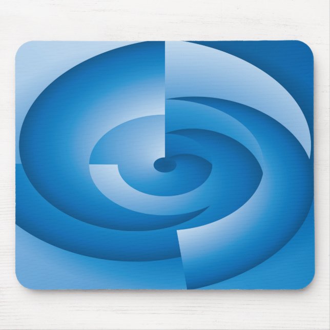 Rotierende blaue Dreiecke Mousepad (Vorne)