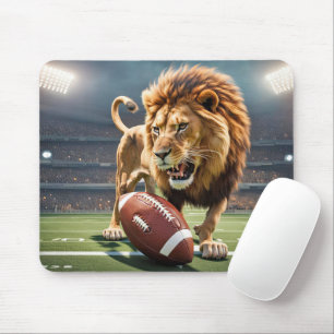 rotierende Löwe mit Fußball Mousepad