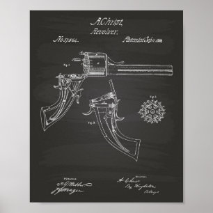 Rotierendes Feuer bewaffnet die 1866 Patent-Kunst Poster