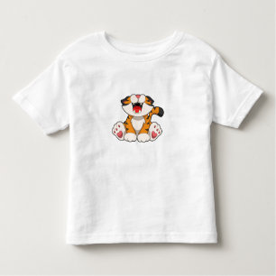 Rotiertiger Kleinkind T-shirt