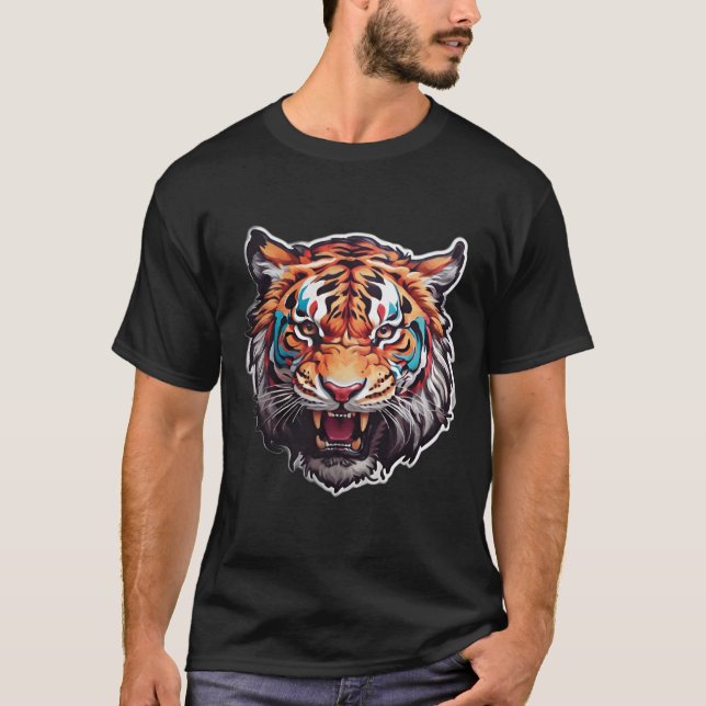 Rotiertiger schönes Design T-Shirt (Vorderseite)