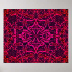 Rotkaleidoskopmuster Poster