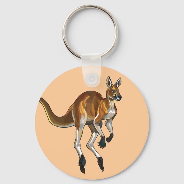 Rotkänguru Schlüsselanhänger (Vorderseite)