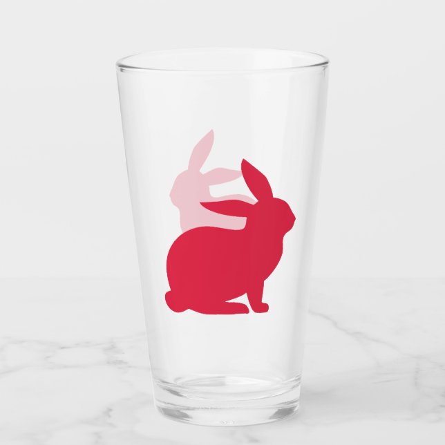 Rotkaninchen Glas (Vorderseite)