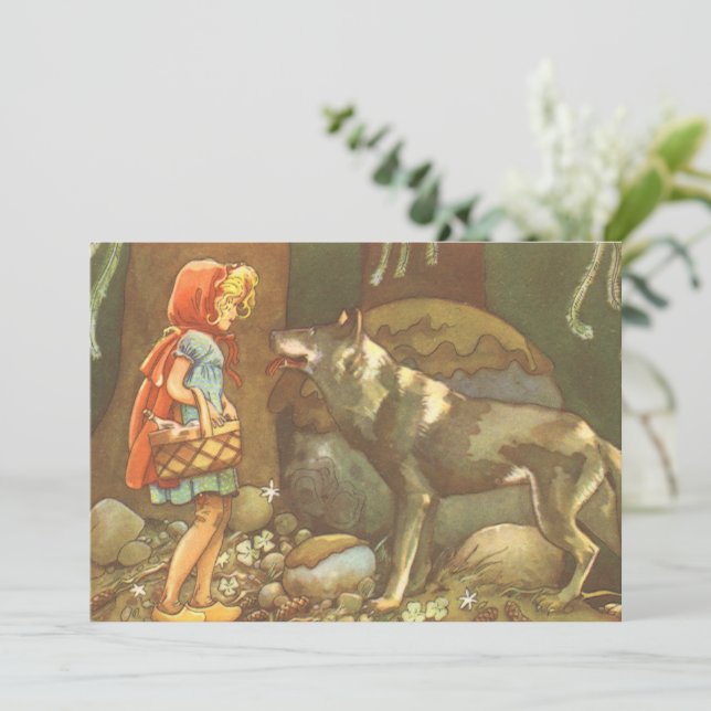 Rotkäppchen, altes Märchen (Stehend Vorderseite)